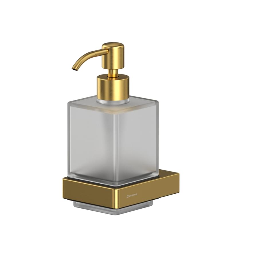Плитка Whitecross Cubo Дозатор для жидкого мыла CUBO подвесной стекло золото брашированное  поверхность брашированная