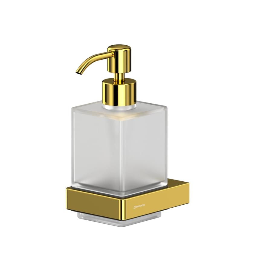Плитка Whitecross Cubo Дозатор для жидкого мыла CUBO подвесной стекло золото  поверхность глянец