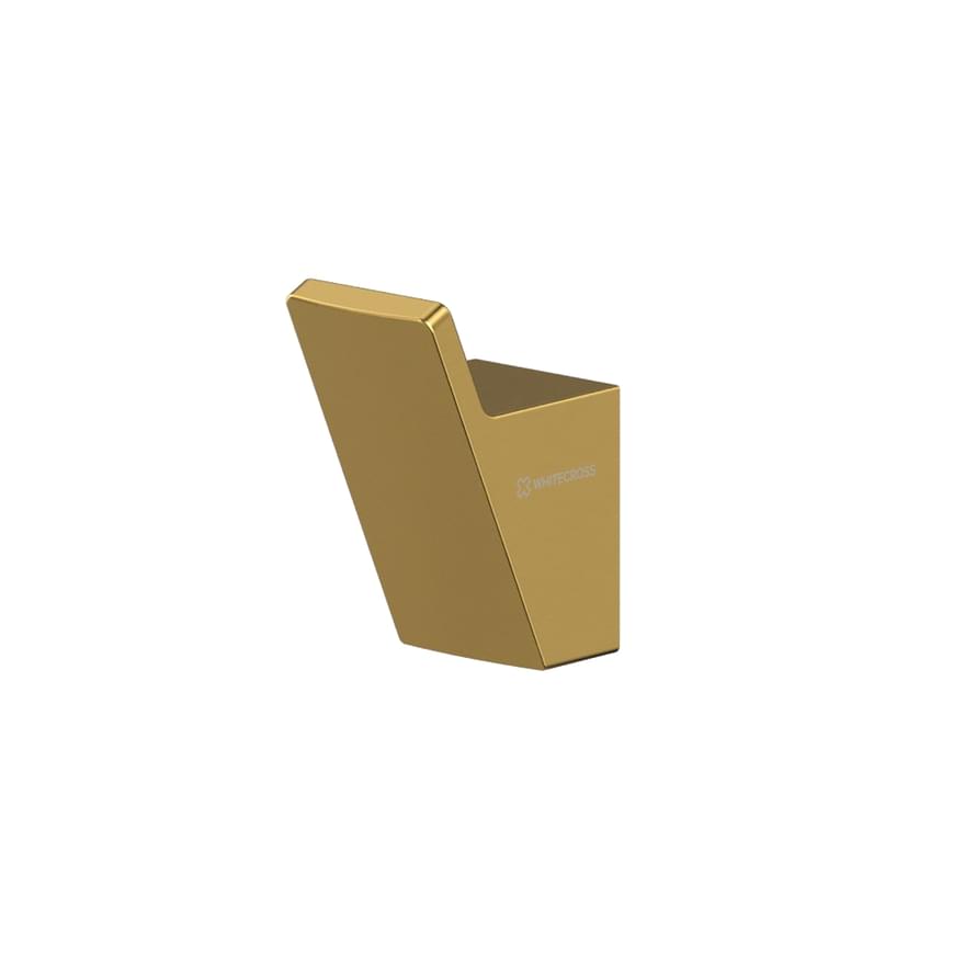 Плитка Whitecross Cubo Крючок CUBO косой одинарный золото брашированное  поверхность брашированная