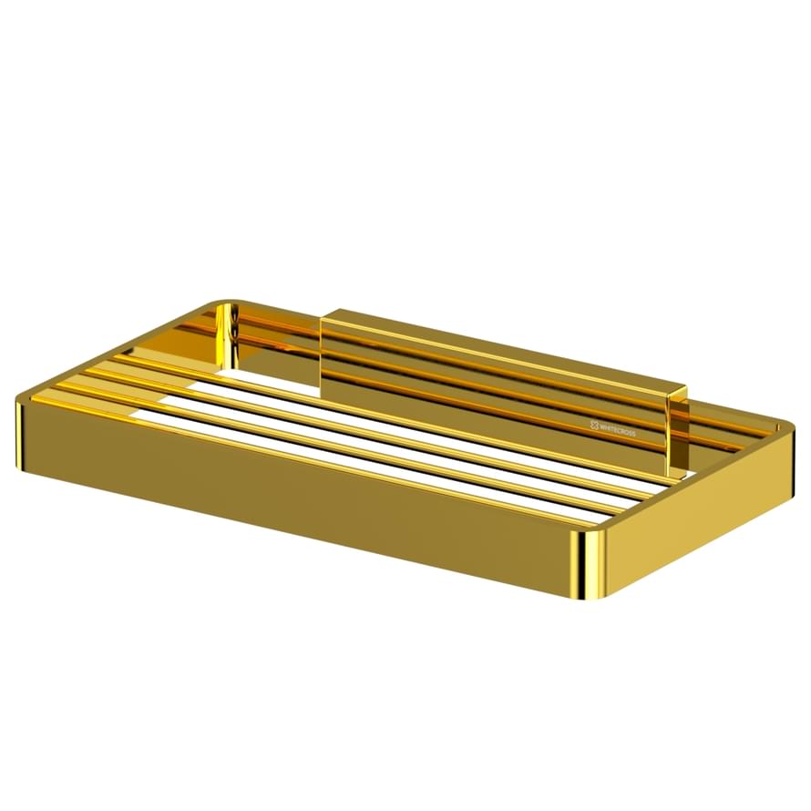 Плитка Whitecross Cubo Мыльница CUBO подвесная золото  поверхность глянец