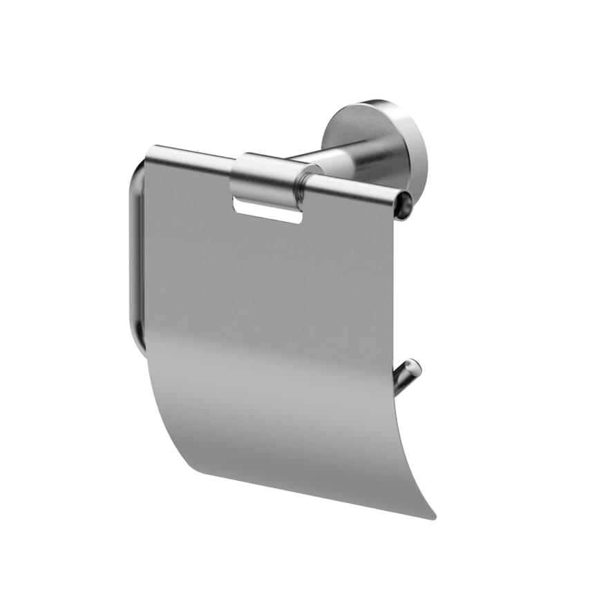 Плитка Whitecross Ergo Держатель для туалетной бумаги ERGO с крышкой никель  поверхность брашированная