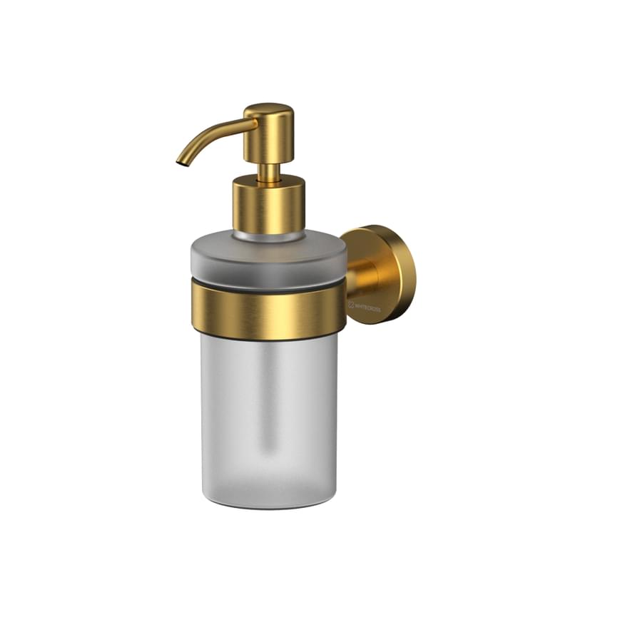 Плитка Whitecross Ergo Дозатор для жидкого мыла ERGO подвесной стекло золото брашированное  поверхность брашированная