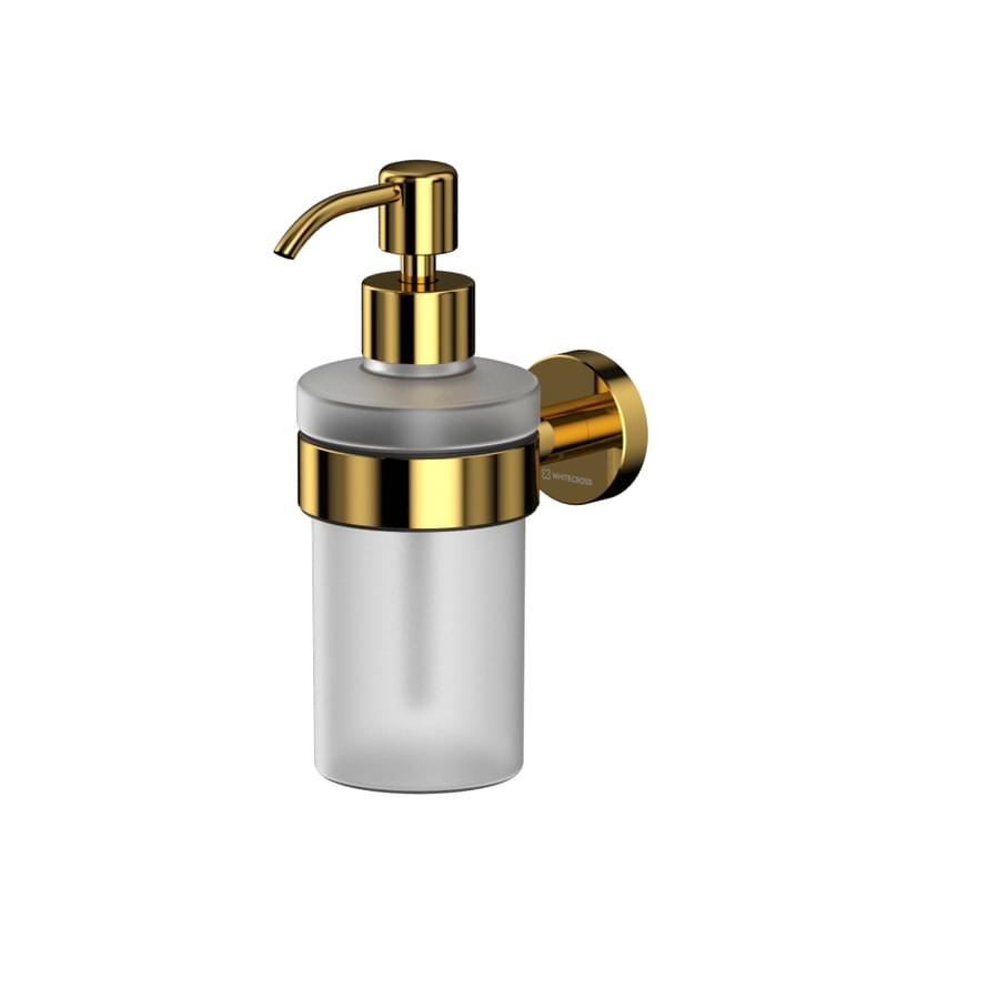 Плитка Whitecross Ergo Дозатор для жидкого мыла ERGO подвесной стекло золото  поверхность глянец