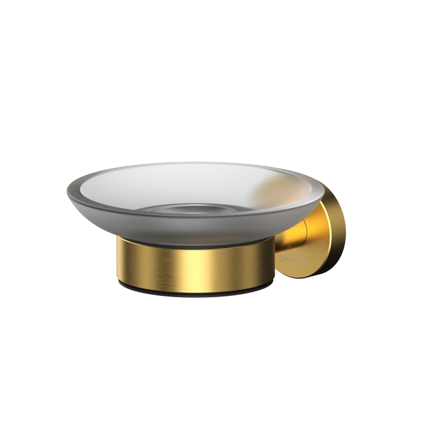 Плитка Whitecross Ergo Мыльница ERGO подвесная стекло золото брашированное  поверхность брашированная