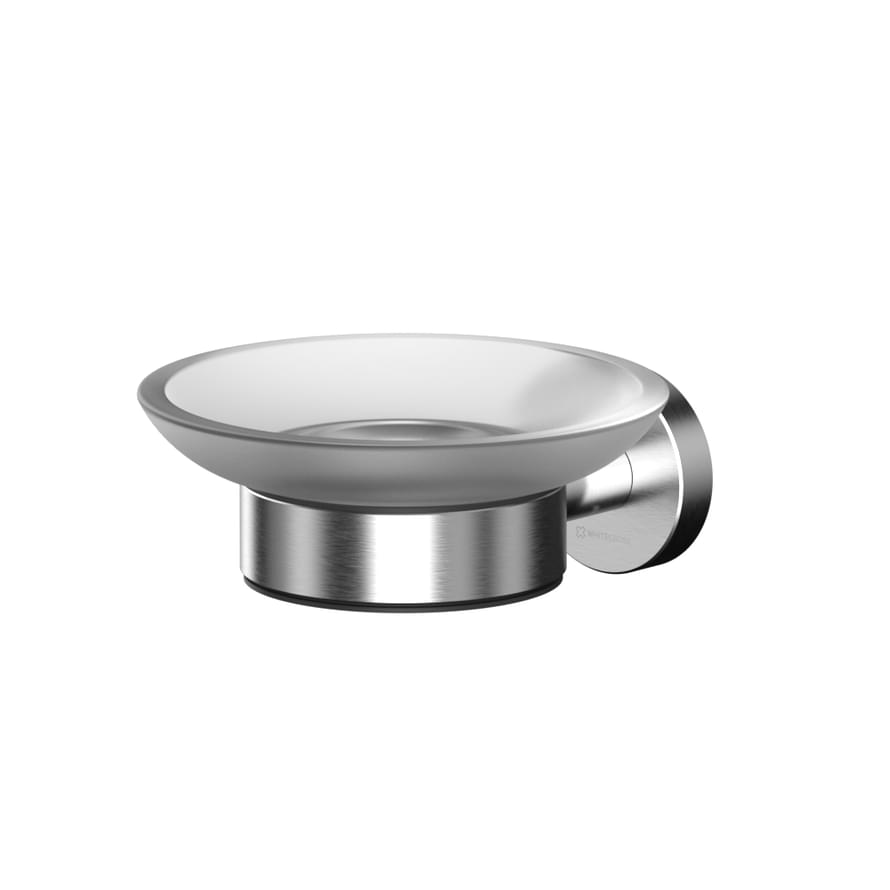 Плитка Whitecross Ergo Мыльница ERGO подвесная стекло никель  поверхность брашированная