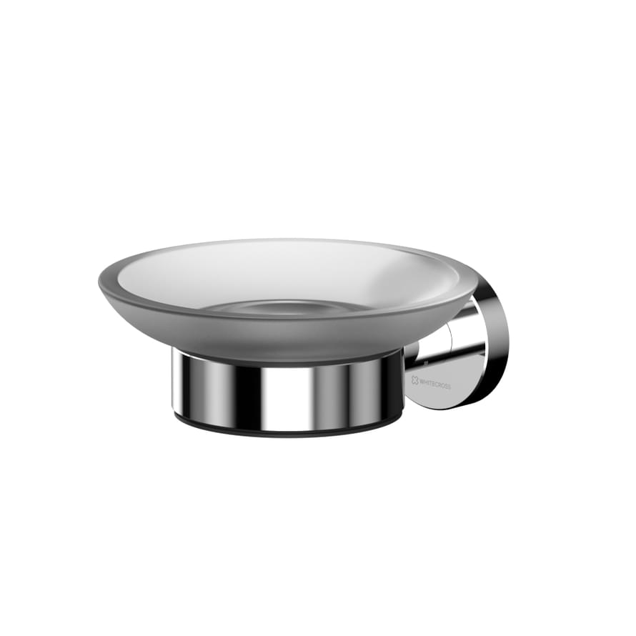 Плитка Whitecross Ergo Мыльница ERGO подвесная стекло хром  поверхность глянец