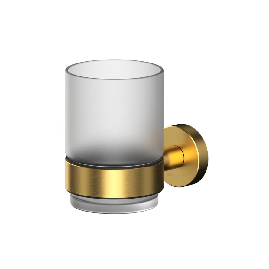 Плитка Whitecross Ergo Стакан ERGO подвесной стекло золото брашированное  поверхность брашированная