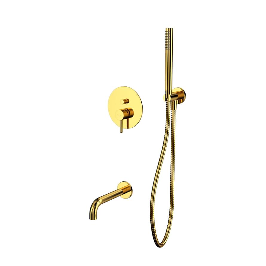 Плитка Whitecross Y Душевая система Y для ванны скрытого монтажа золото  поверхность глянец