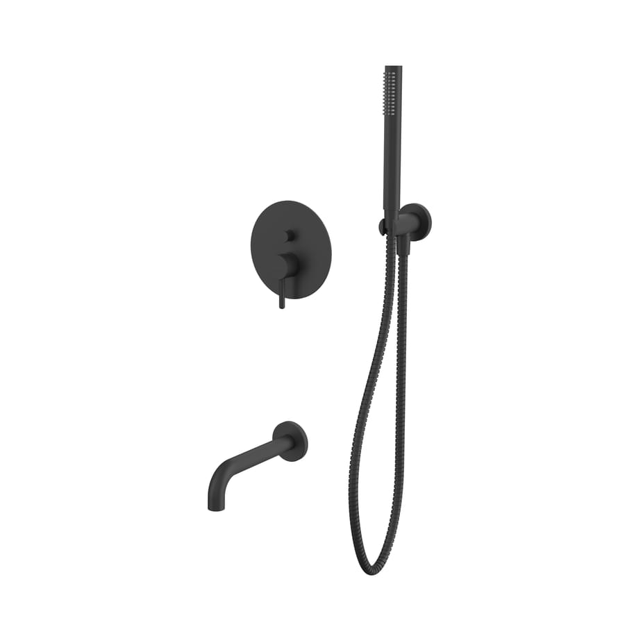 Плитка Whitecross Y Душевая система Y для ванны скрытого монтажа черный матовый  поверхность матовая