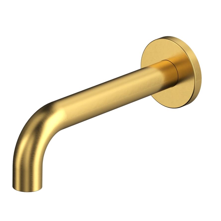 Плитка Whitecross Y Излив настенный 210 мм золото брашированное  поверхность брашированная