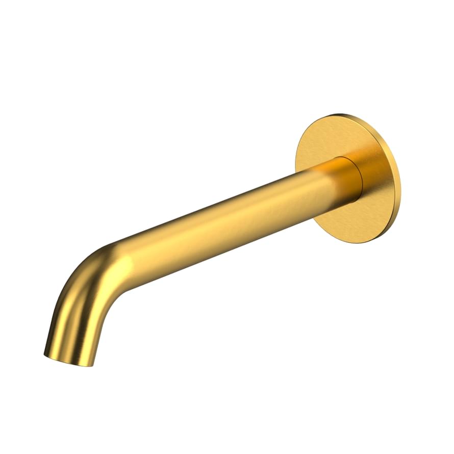 Плитка Whitecross Y Излив настенный 220 мм золото брашированное  поверхность брашированная