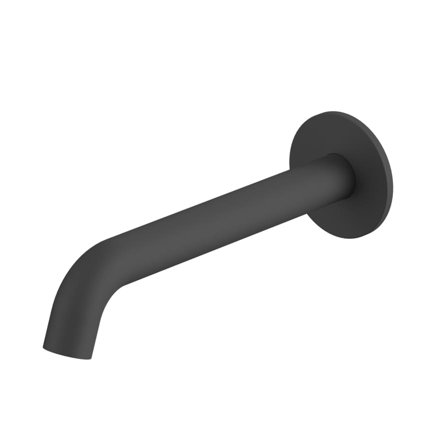 Плитка Whitecross Y Излив настенный 220 мм черный матовый  поверхность матовая