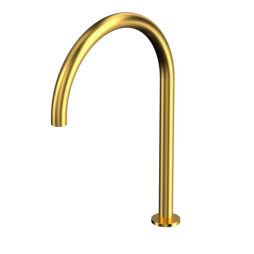 Плитка Whitecross Y Излив отдельностоящий на столешницу золото брашированное  поверхность брашированная