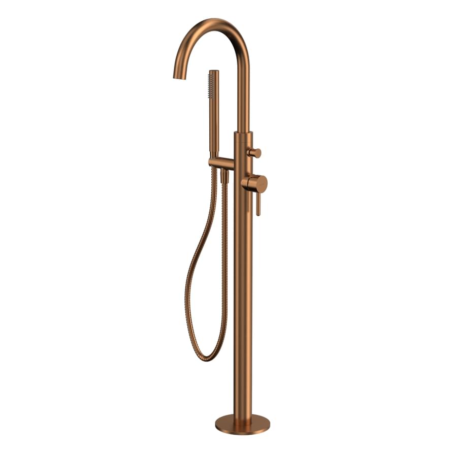 Плитка Whitecross Y Смеситель Y для ванны напольный медь  поверхность брашированная