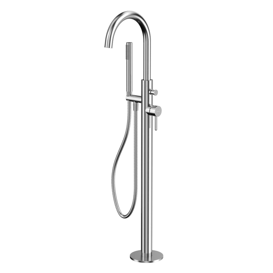 Плитка Whitecross Y Смеситель Y для ванны напольный никель  поверхность брашированная