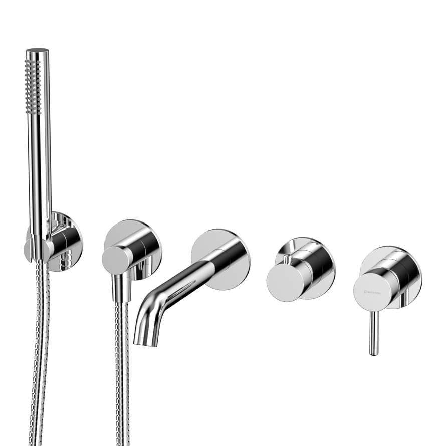 Плитка Whitecross Y Смеситель Y для ванны скрытого монтажа хром  поверхность глянец