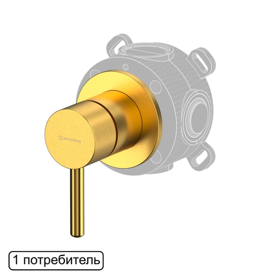 Плитка Whitecross Y Смеситель Y для душа скрытого монтажа золото брашированное  поверхность брашированная