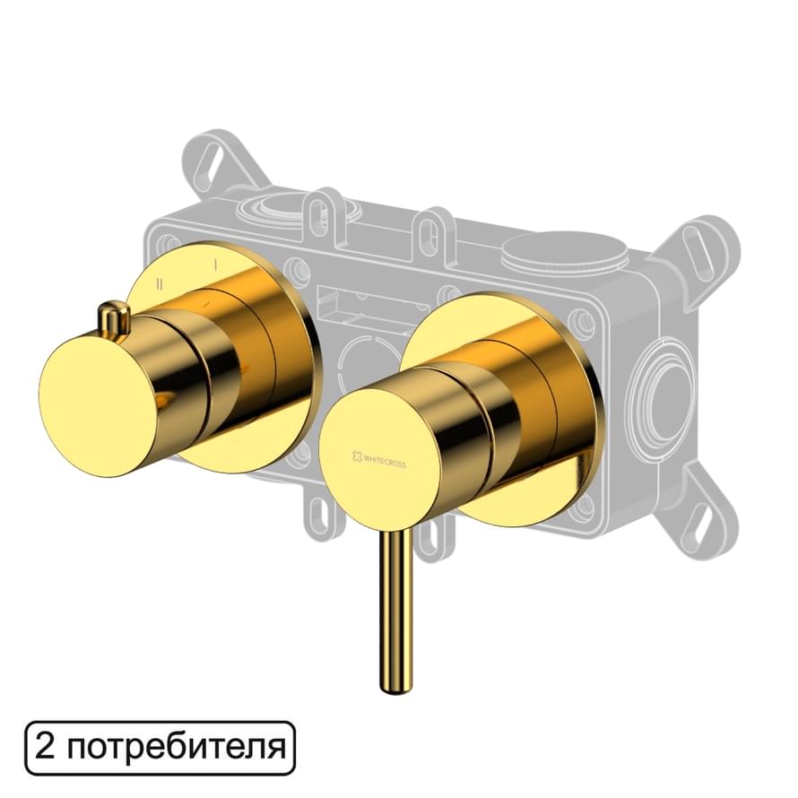 Плитка Whitecross Y Смеситель Y для душа скрытого монтажа золото  поверхность глянец