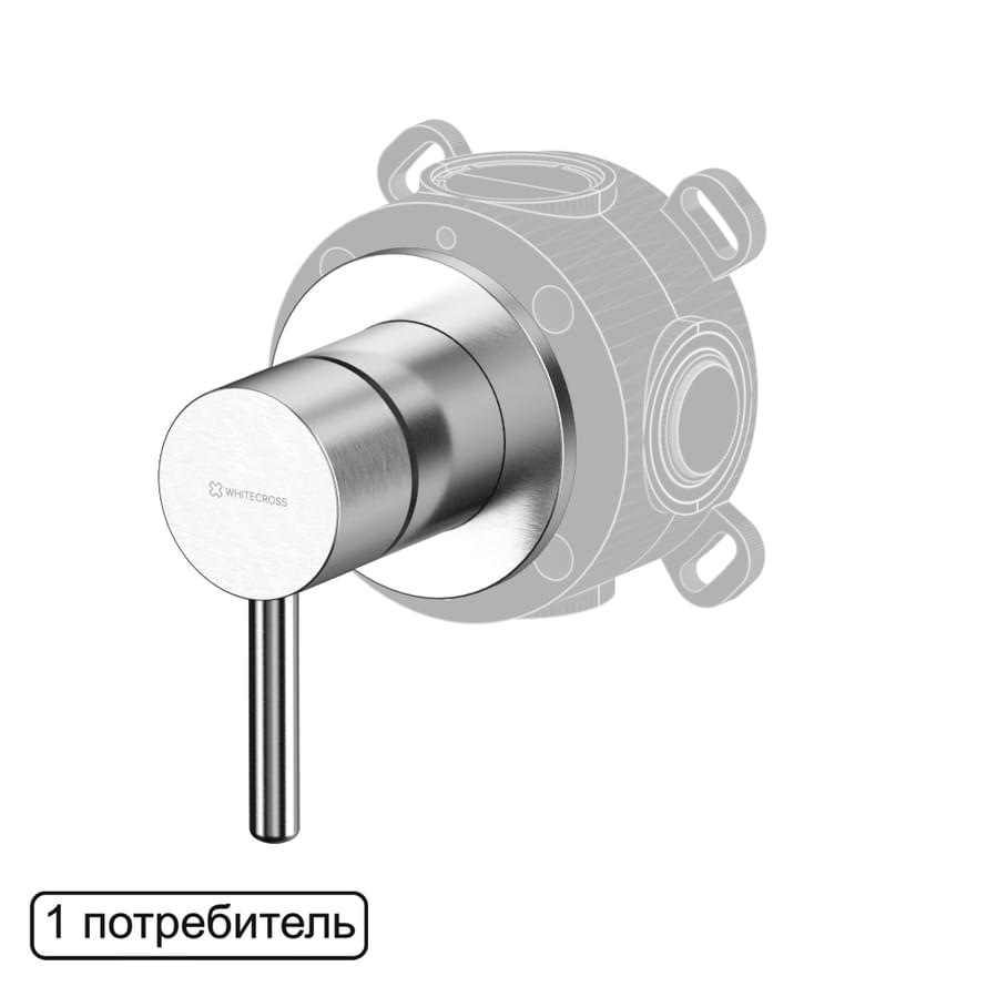 Плитка Whitecross Y Смеситель Y для душа скрытого монтажа никель  поверхность брашированная