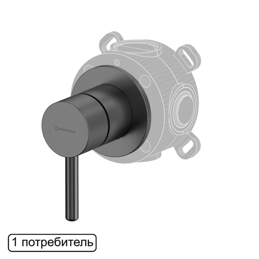 Плитка Whitecross Y Смеситель Y для душа скрытого монтажа оружейная сталь  поверхность брашированная