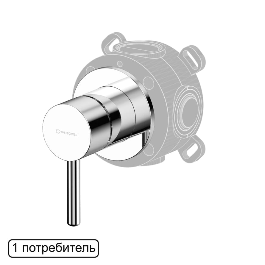 Плитка Whitecross Y Смеситель Y для душа скрытого монтажа хром  поверхность глянец