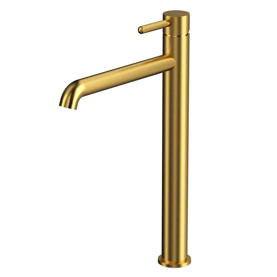Плитка Whitecross Y Смеситель Y для раковины высокий золото брашированное  поверхность брашированная
