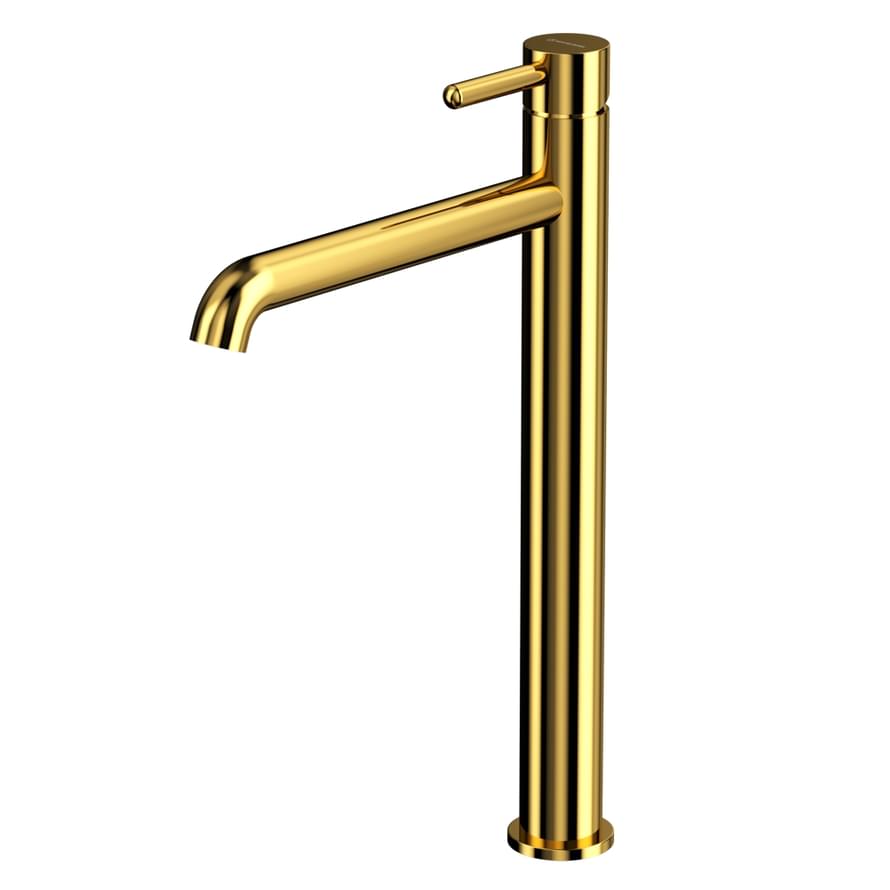 Плитка Whitecross Y Смеситель Y для раковины высокий золото  поверхность глянец