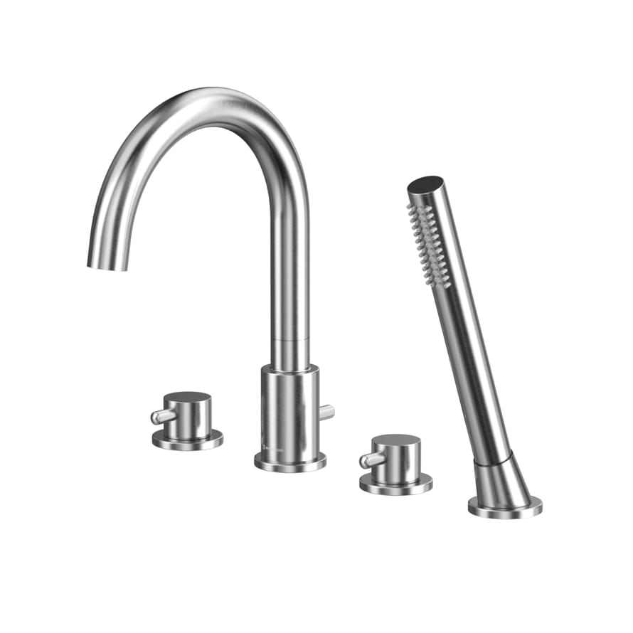 Плитка Whitecross Y Смеситель Y на борт ванны никель  поверхность брашированная