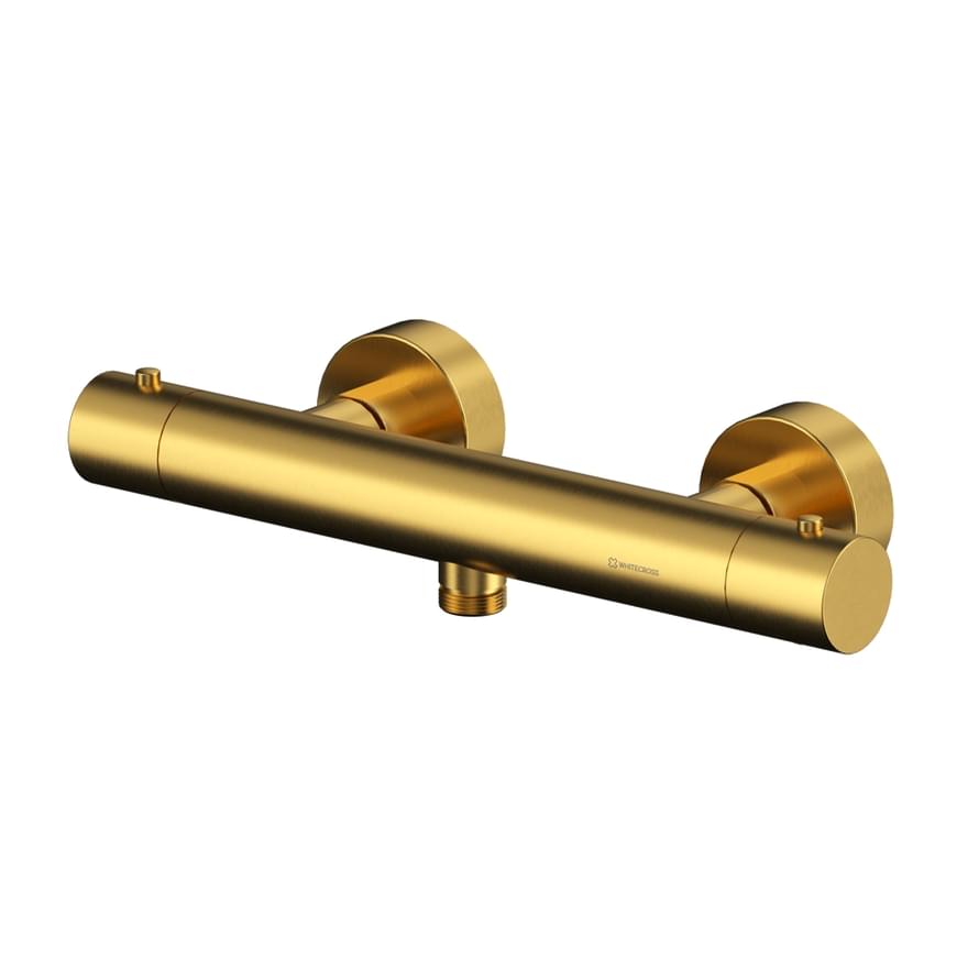 Плитка Whitecross Y Смеситель Y термостат для душа без излива золото брашированное  поверхность брашированная