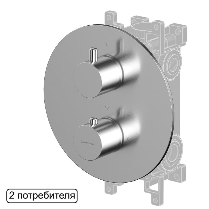 Плитка Whitecross Y Смеситель Y термостат для душа скрытого монтажа никель  поверхность брашированная