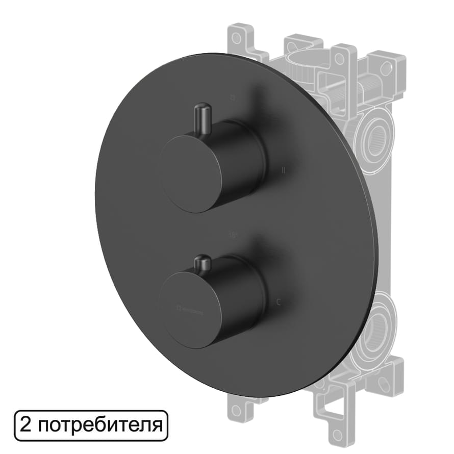 Плитка Whitecross Y Смеситель Y термостат для душа скрытого монтажа оружейная сталь  поверхность брашированная