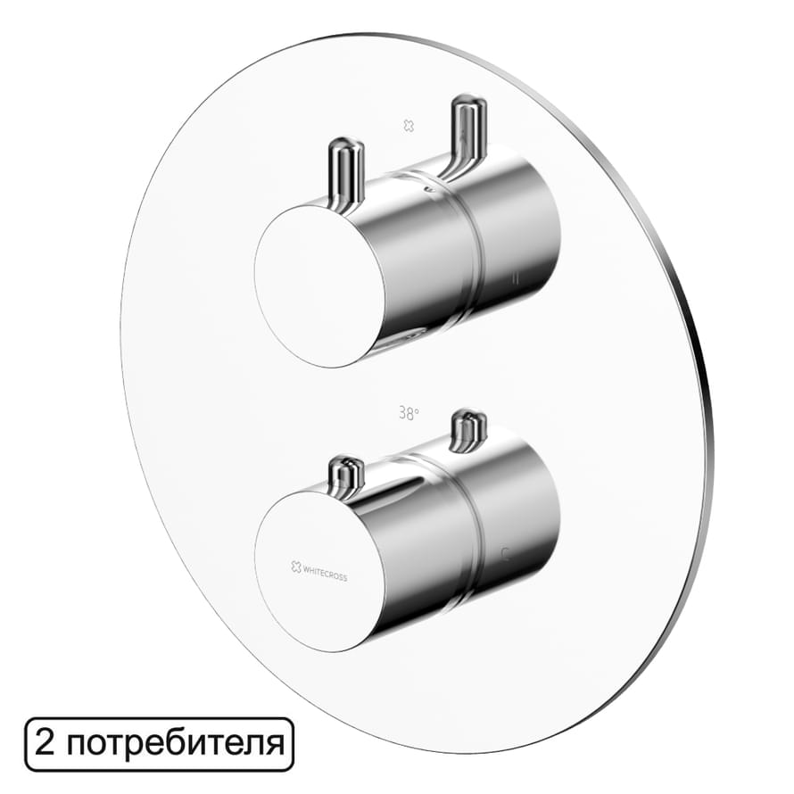 Плитка Whitecross Y Смеситель Y термостат для душа скрытого монтажа хром  поверхность глянец