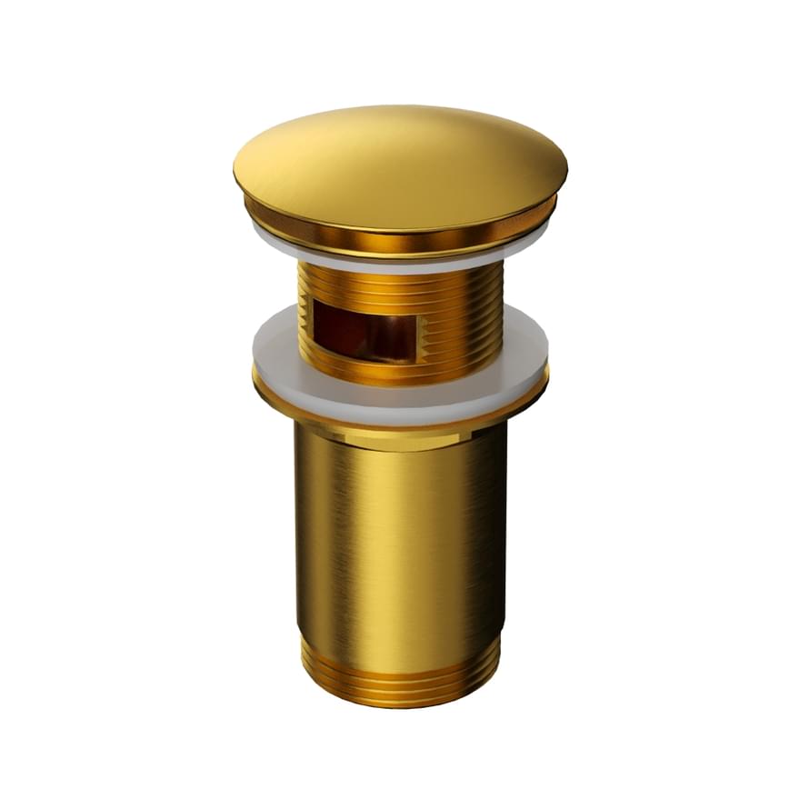 Плитка Whitecross Вне Коллекций Донный клапан click-clack универсальный золото брашированное  поверхность брашированная