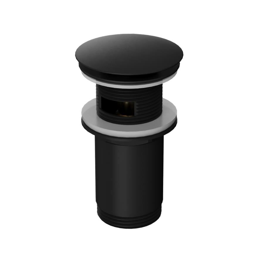 Плитка Whitecross Вне Коллекций Донный клапан click-clack универсальный хром черный матовый  поверхность матовая