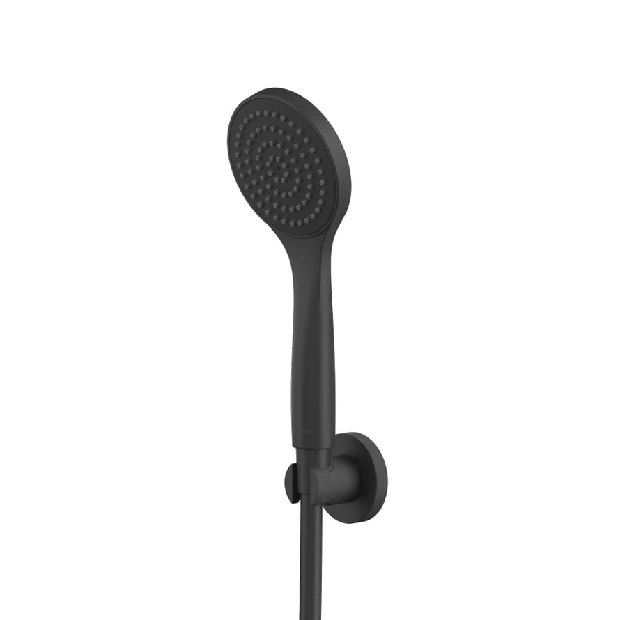 Плитка Whitecross Вне Коллекций Душевой гарнитур точечный с лейкой BASIC черный матовый  поверхность матовая