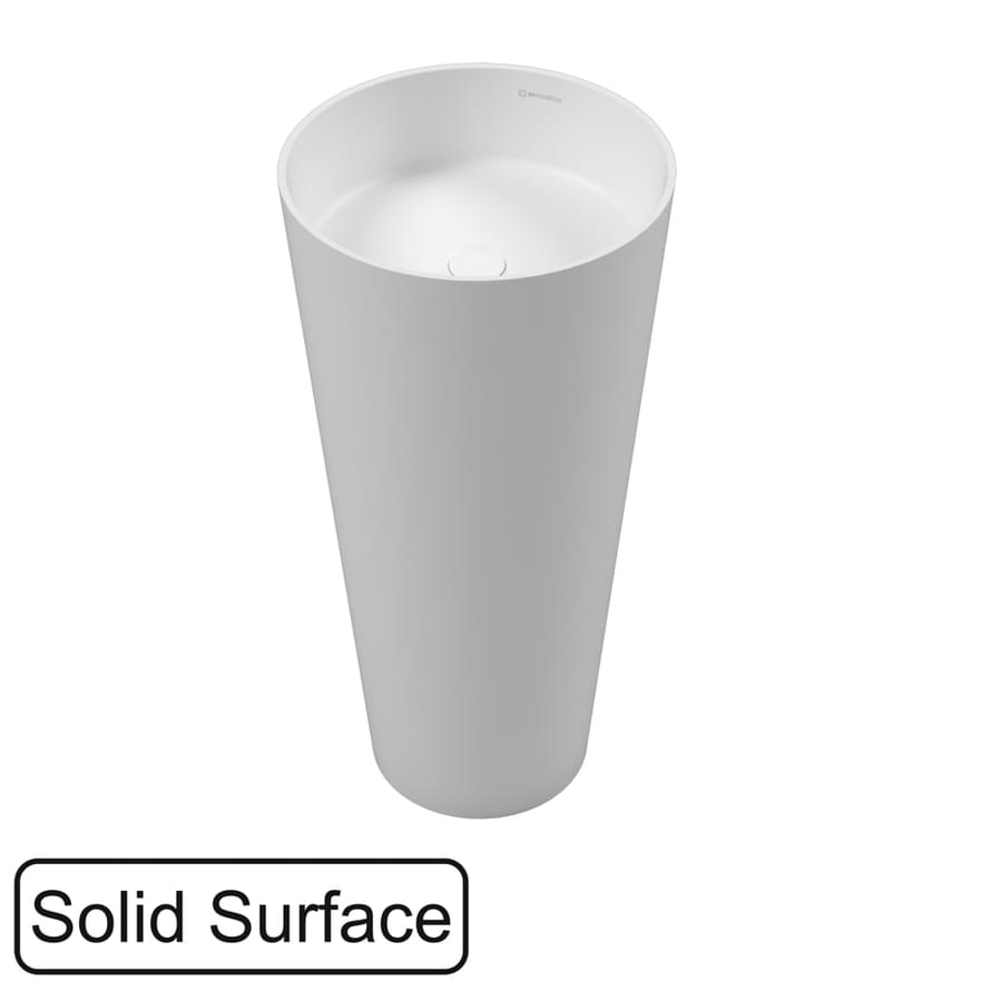 Плитка Whitecross Раковины Раковина напольная AIR D405 мм искусственный камень белый матовый  поверхность матовая