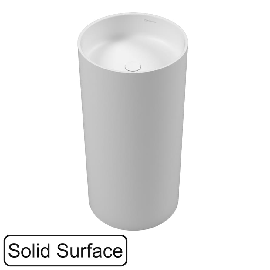 Плитка Whitecross Раковины Раковина напольная ALTAR D430 мм искусственный камень белый матовый  поверхность матовая