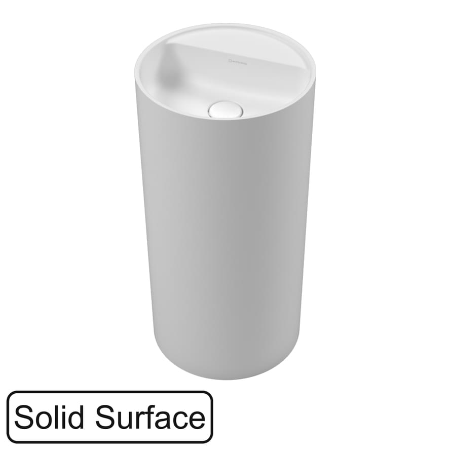 Плитка Whitecross Раковины Раковина напольная PANTHEON D430 мм искусственный камень белый матовый  поверхность матовая