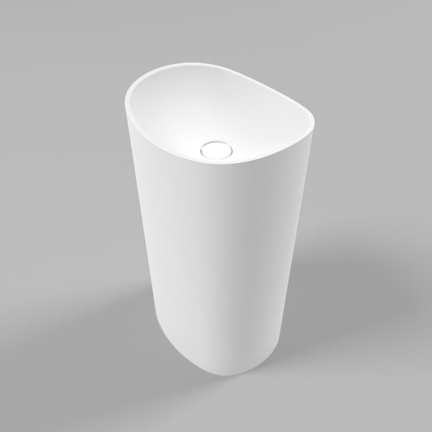 Плитка Whitecross Раковины Раковина напольная STELLA 500х400 мм искусственный камень белый матовый  поверхность матовая