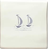 Плитка Winchester Classic Delft Boats Mary And Gail Of St Ives 12.7x12.7 см, поверхность глянец