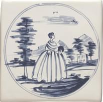 Плитка Winchester Classic Delft Figures In A Landscape Lady And Mansion 12.7x12.7 см, поверхность глянец