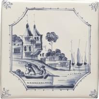 Плитка Winchester Classic Delft River Scenes Waterfront 12.7x12.7 см, поверхность глянец