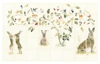 Плитка Winchester Classic Family Of Hares Colour On Off White 63.5x101.6 см, поверхность глянец