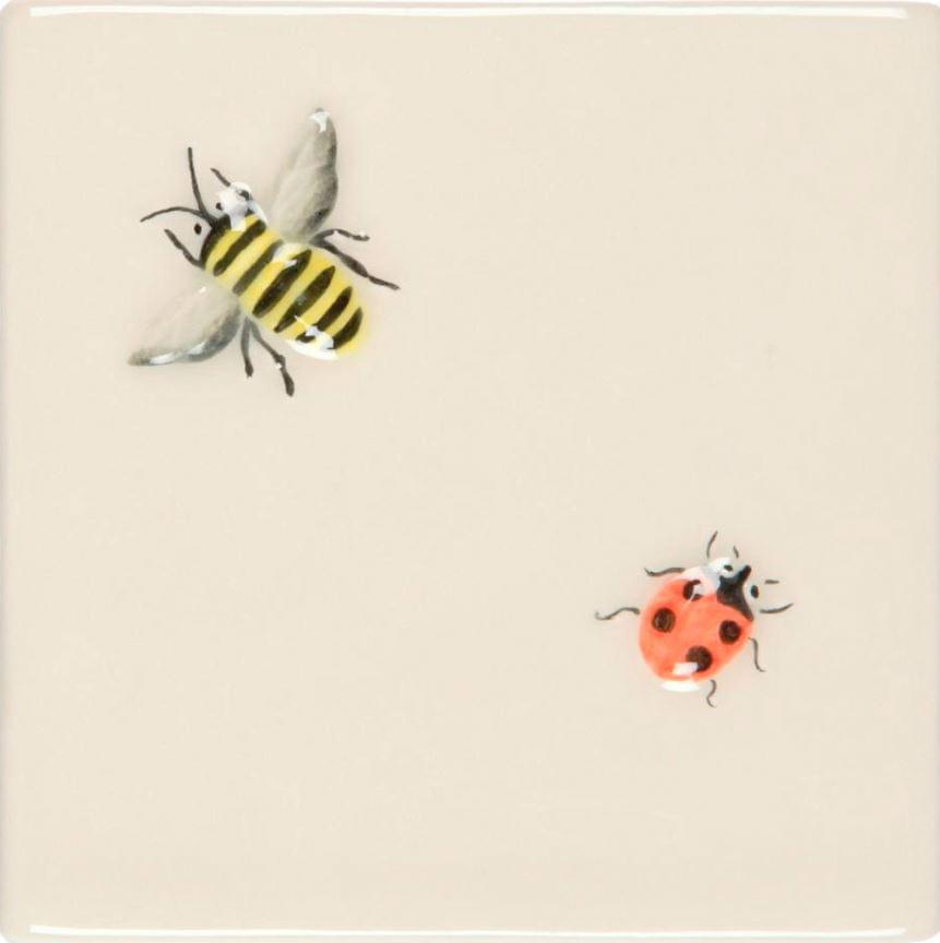 Winchester Classic Ladybird And Bee On Off White 10.5x10.5
