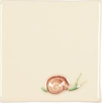 Плитка Winchester Classic Snail On Off White 10.5x10.5 см, поверхность глянец, рельефная