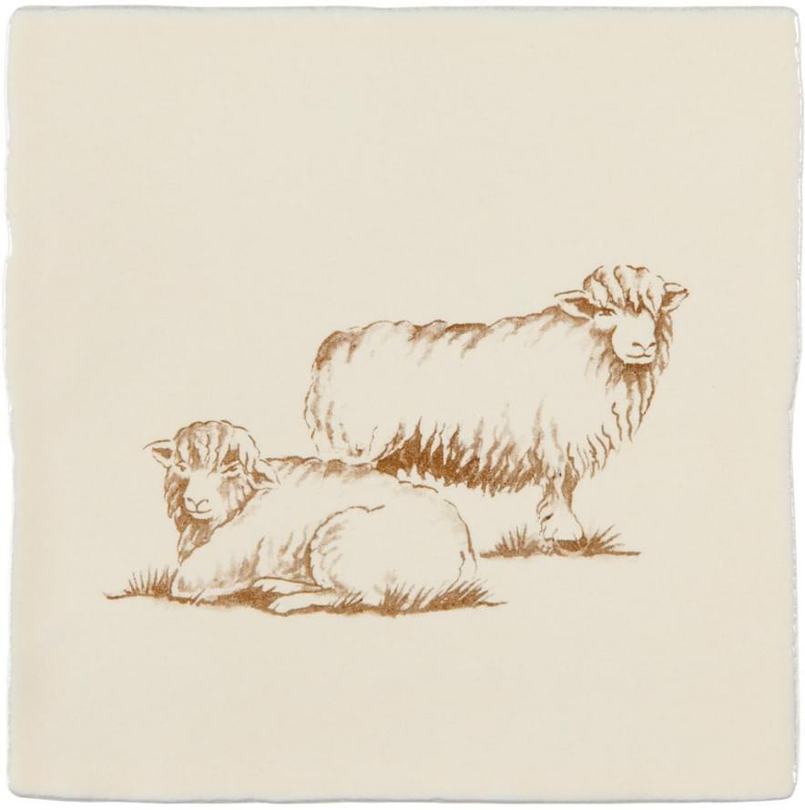 Winchester Residence Flock Of Sheep Sepia On Palomino 13x13