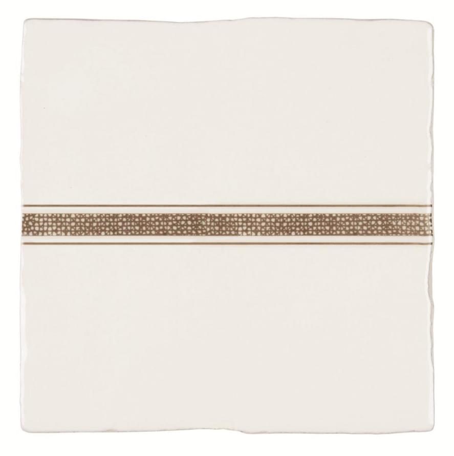 Winchester Residence Linen Border Sepia On Papyrus 13x13