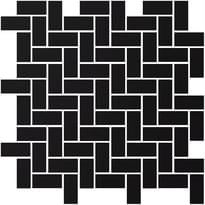 Плитка Winckelmans Mosaic D D4 Chevron Black Noi 31.8x31.8 см, поверхность матовая