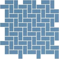Плитка Winckelmans Mosaic D D4 Chevron Blue Beu 31.8x31.8 см, поверхность матовая