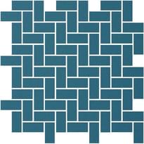 Плитка Winckelmans Mosaic D D4 Chevron Dark Blue Bef 31.8x31.8 см, поверхность матовая